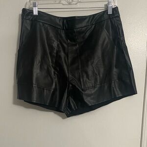 SHEIN High Waist Black Shorts with Sleek Finish